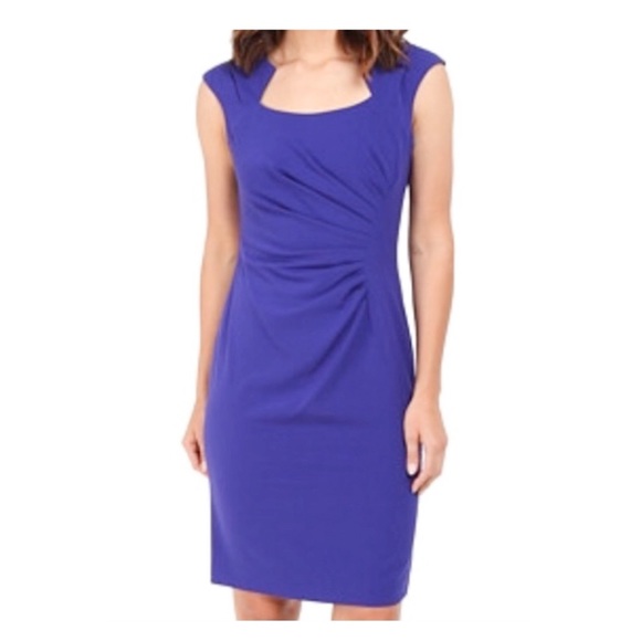 Calvin Klein Dresses & Skirts - Calvin Klein Purple Side Ruched Sheath Dress